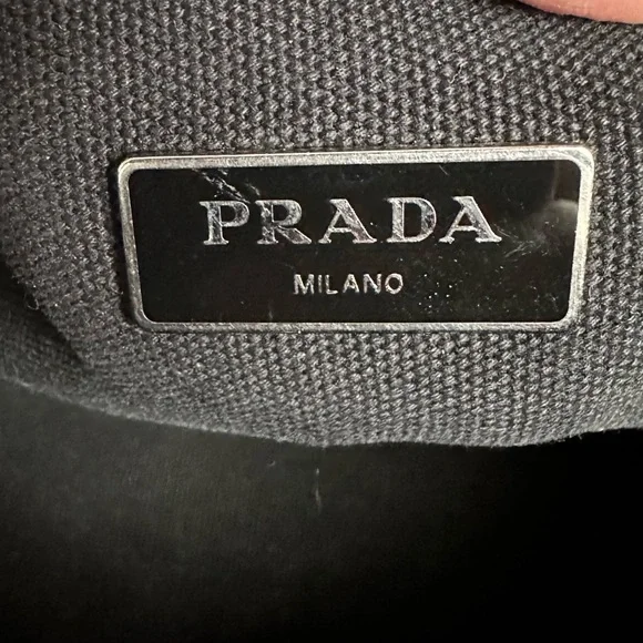 PRADA Blue Camouflage Canapa GM Two Way Tote Bag - Picture 7 of 15